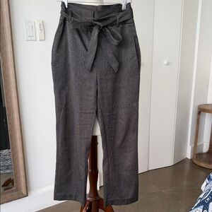Corelle Charcoal Gray Paperbag Waist Trousers